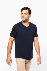 Men's V-neck short-sleeved Supima® t-shirt