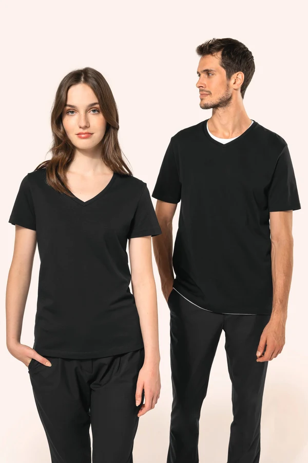 Supima® Herren-T-Shirt mit V-Ausschnitt und kurzen Ärmeln