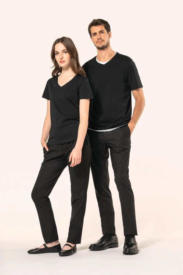 Supima® Herren-T-Shirt mit V-Ausschnitt und kurzen Ärmeln