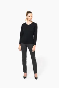 Ladies' crew neck long-sleeved Supima® t-shirt