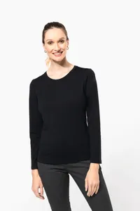 Ladies' crew neck long-sleeved Supima® t-shirt