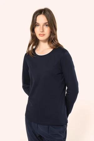 Supima® Damen-T-Shirt mit Rundhalsausschnitt und langen Ärmeln