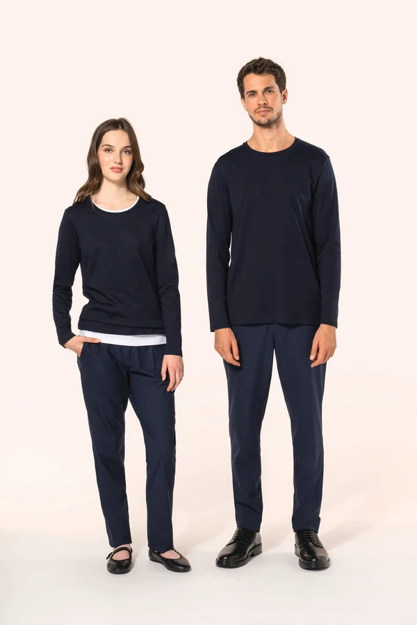 Supima® Damen-T-Shirt mit Rundhalsausschnitt und langen Ärmeln