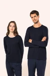 Supima® Damen-T-Shirt mit Rundhalsausschnitt und langen Ärmeln