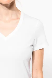Ladies' V-neck short-sleeved Supima® t-shirt