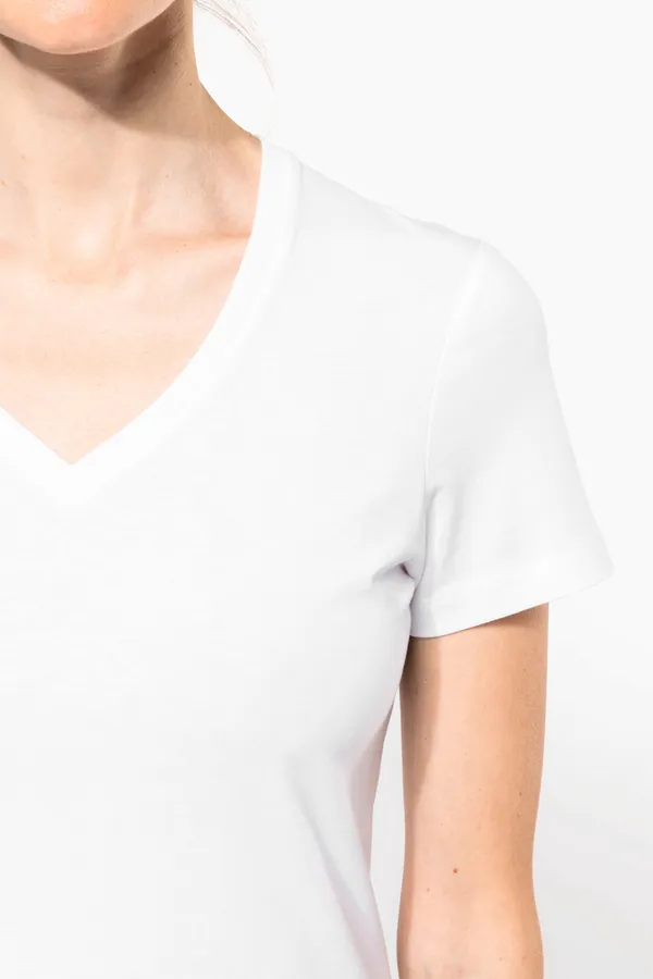 Ladies' V-neck short-sleeved Supima® t-shirt
