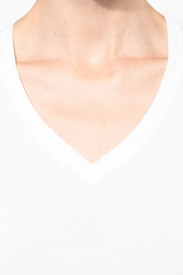 Ladies' V-neck short-sleeved Supima® t-shirt