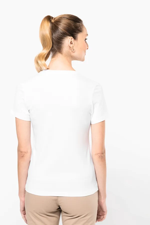Ladies' V-neck short-sleeved Supima® t-shirt