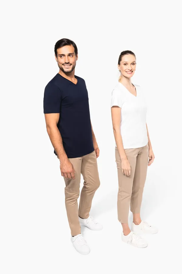 Ladies' V-neck short-sleeved Supima® t-shirt
