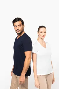 Ladies' V-neck short-sleeved Supima® t-shirt