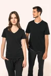 Supima® Damen-T-Shirt mit V-Ausschnitt und kurzen Ärmeln
