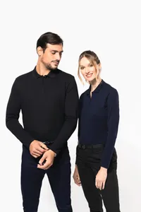 Men's long-sleeved Supima® polo shirt