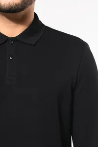 Men's long-sleeved Supima® polo shirt