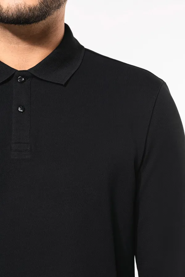Men's long-sleeved Supima® polo shirt
