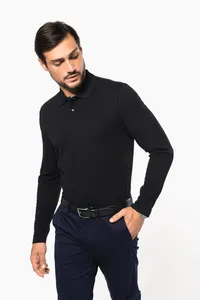 Men's long-sleeved Supima® polo shirt
