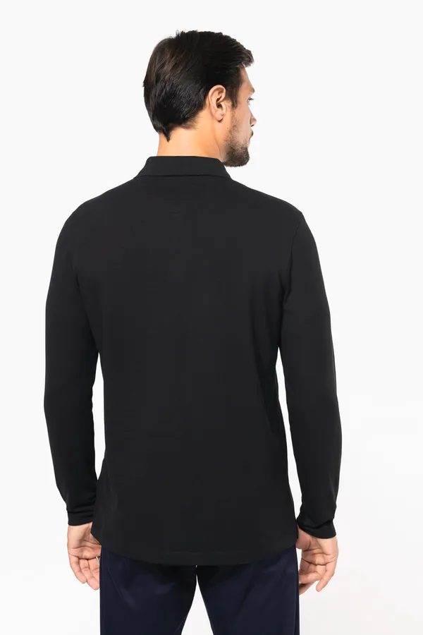 Men's long-sleeved Supima® polo shirt