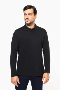 Men's long-sleeved Supima® polo shirt