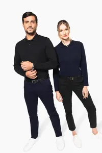 Men's long-sleeved Supima® polo shirt