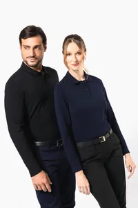 Men's long-sleeved Supima® polo shirt