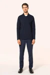 Supima® Herren-Polohemd mit langen Ärmeln