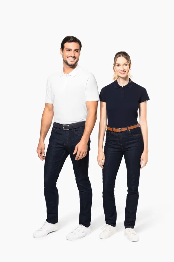 Ladies' short-sleeved Supima® polo shirt
