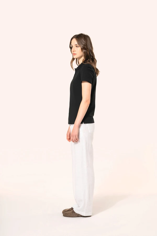 Supima® Damen-Polohemd mit kurzen Ärmeln