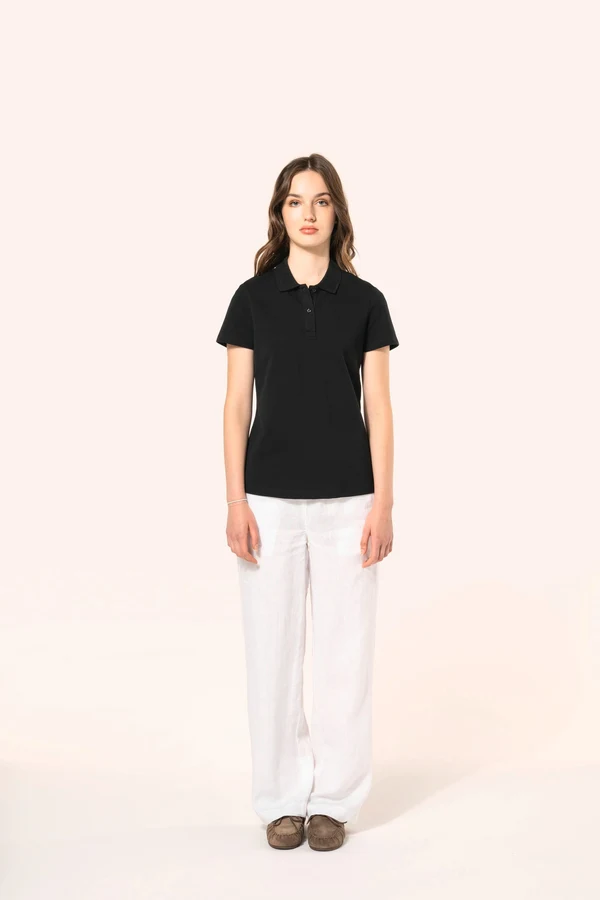 Supima® Damen-Polohemd mit kurzen Ärmeln