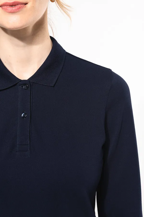 Ladies' long-sleeved Supima® polo shirt