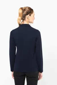 Ladies' long-sleeved Supima® polo shirt
