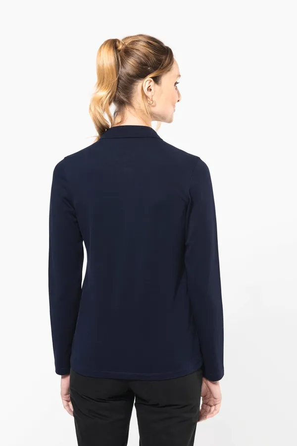 Ladies' long-sleeved Supima® polo shirt
