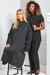 Wasserfestes Hauskleid mit langen Ärmeln Black