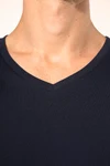 Supima® Herren-T-Shirt mit V-Ausschnitt und langen Ärmeln