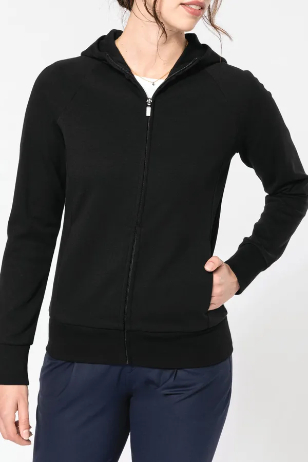 Ladies' zipped hoodie
