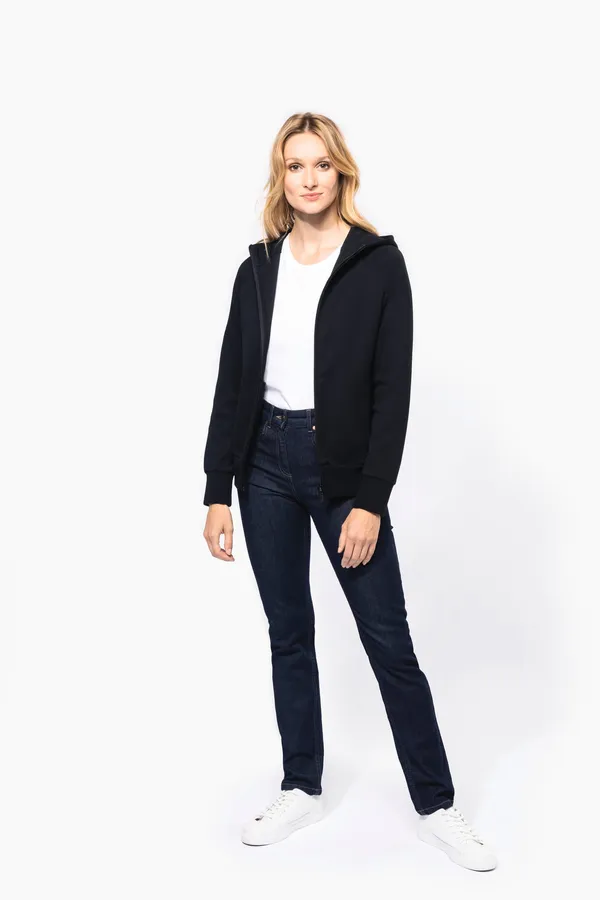 Ladies' zipped hoodie