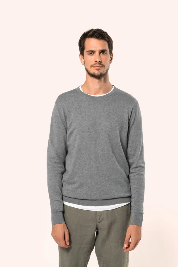 Supima®-Herrenpullover mit Rundhalsausschnitt