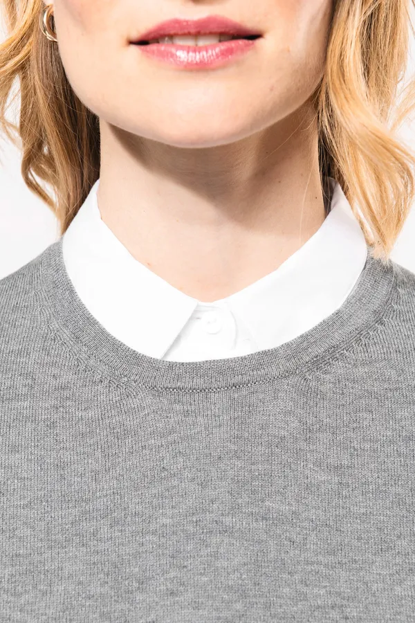 Ladies' crew neck Supima® jumper