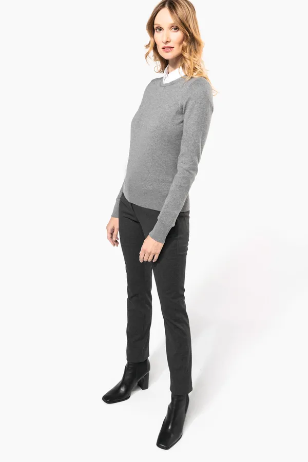 Ladies' crew neck Supima® jumper