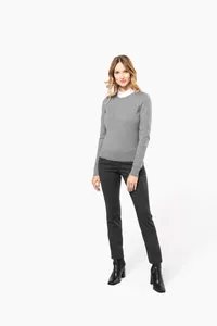 Ladies' crew neck Supima® jumper