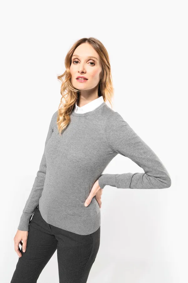 Ladies' crew neck Supima® jumper