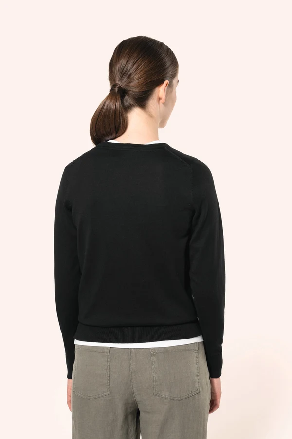 Supima®-Damenpullover mit Rundhalsausschnitt