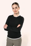 Supima®-Damenpullover mit Rundhalsausschnitt