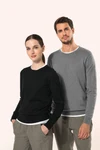 Supima®-Damenpullover mit Rundhalsausschnitt