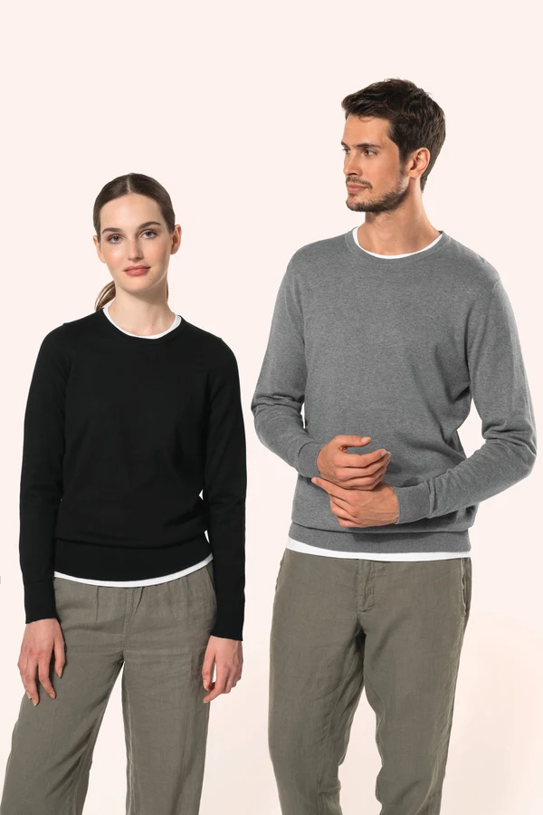 Supima®-Damenpullover mit Rundhalsausschnitt