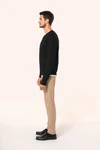 Merino-Herrenpullover mit V-Ausschnitt