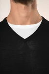 Merino-Herrenpullover mit V-Ausschnitt