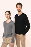 Merino-Herrenpullover mit V-Ausschnitt
