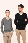 Merino-Herrenpullover mit V-Ausschnitt