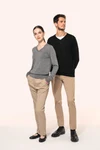Merino-Herrenpullover mit V-Ausschnitt