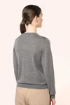 Merino-Damenpullover mit V-Ausschnitt