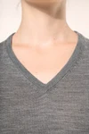 Merino-Damenpullover mit V-Ausschnitt